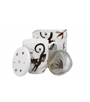 Kubek z zaparzaczem (colorbox) CHARMING CATS