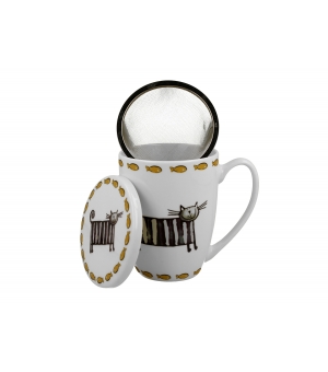 Kubek z zaparzaczem (colorbox) CLASSIC CATS