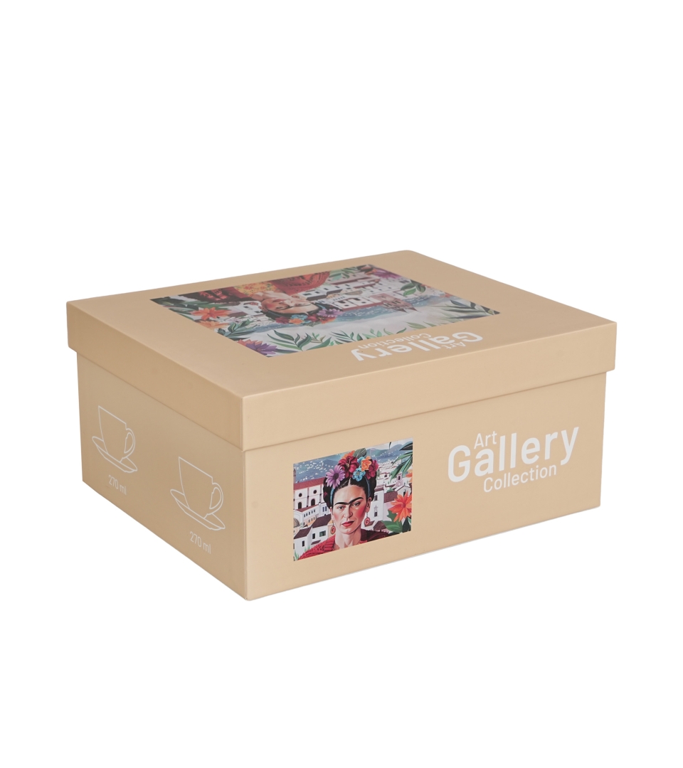 2 filiżanki ze spodkami MEXICAN ART RED