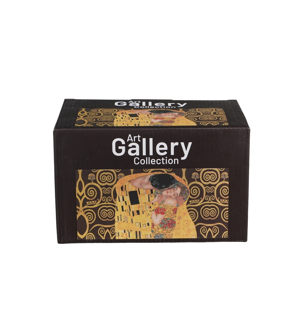 2 kubki classic THE KISS BROWN inspired by Klimt