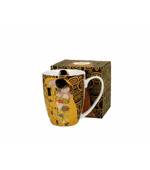 Kubek classic THE KISS BROWN inspired by Klimt