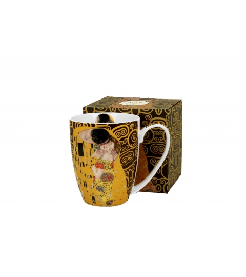 Kubek classic THE KISS BROWN inspired by Klimt