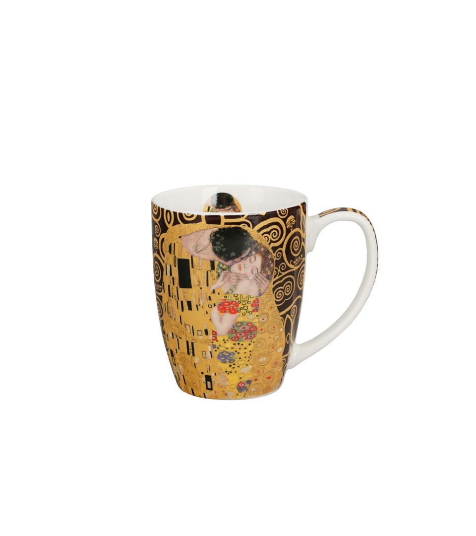 Kubek classic THE KISS BROWN inspired by Klimt