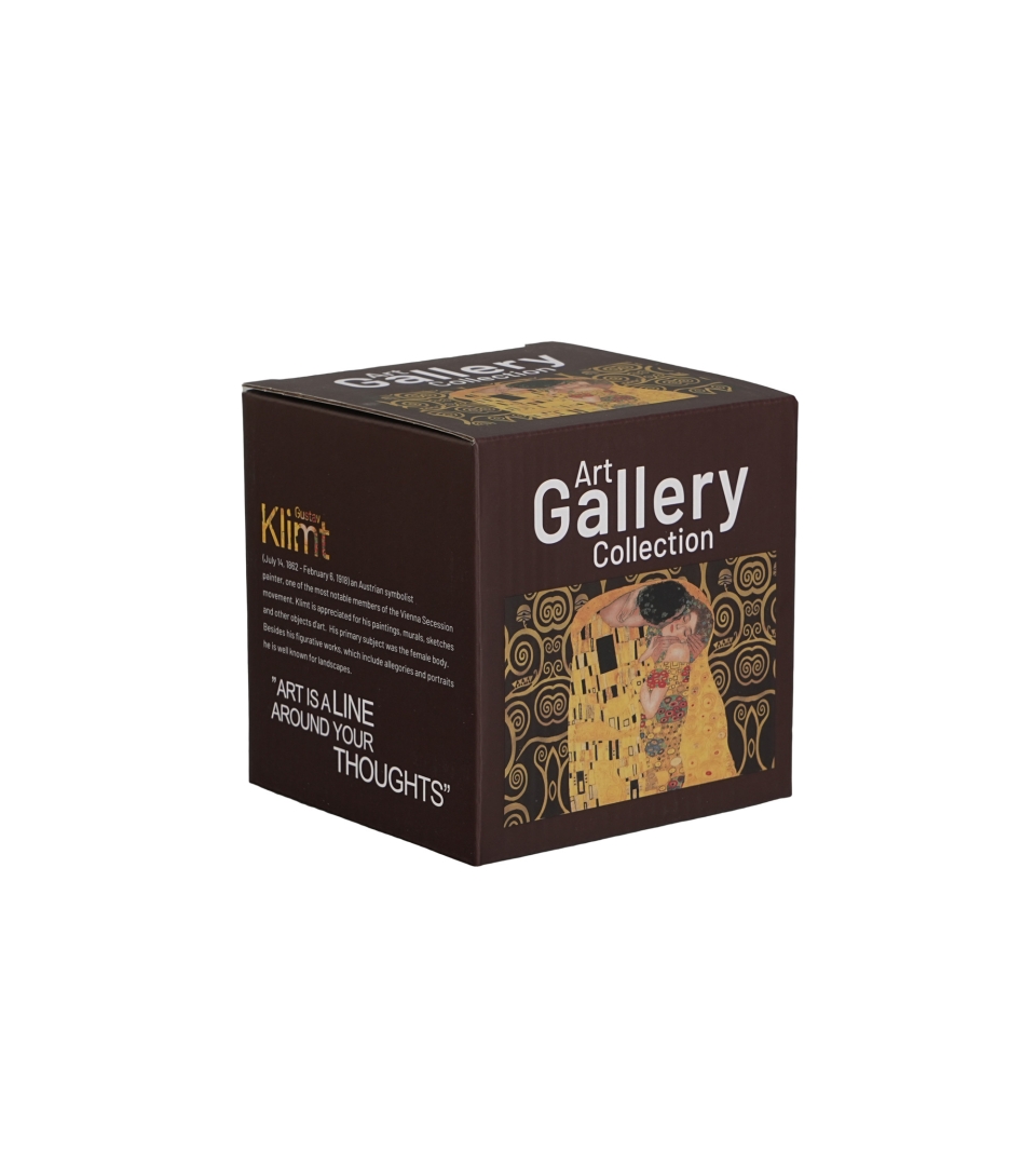 Kubek classic THE KISS BROWN inspired by Klimt