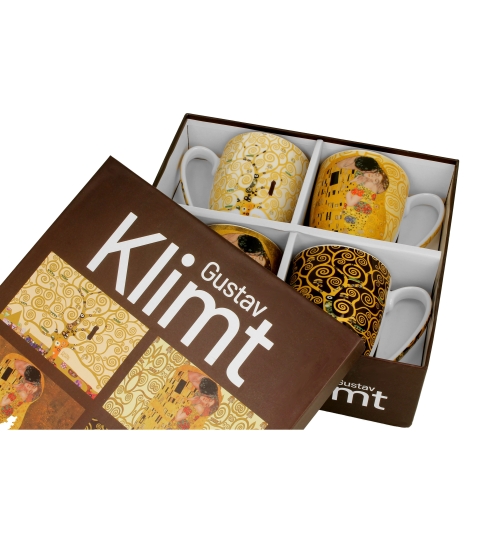 Komplet 4 kubki classic inspired by Gustav Klimt