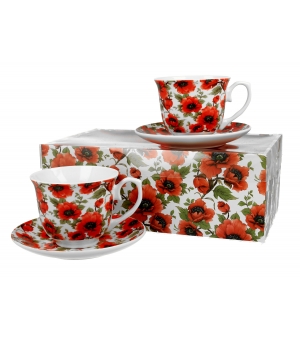 Filiżanki ze spodkami 250 ml komplet 2 szt. LINA