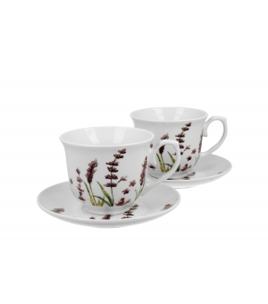 2 filiżanki ze spodkami CLASSIC LAVENDER (PVC)