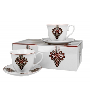 Filiżanki ze spodkami 250 ml komplet 2 szt. PARZENICA