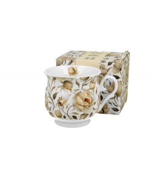 Kubek retro ENGLISH ROSES WHITE