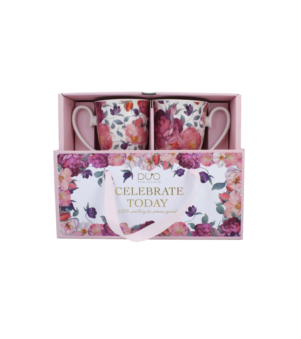 2 kubki royal SPRING ROSES WHITE