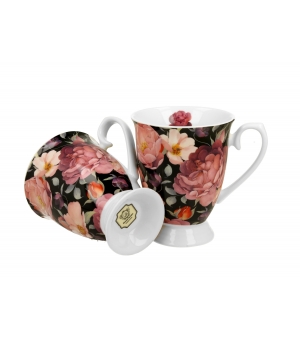Komplet 2 kubki royal SPRING ROSES BLACK