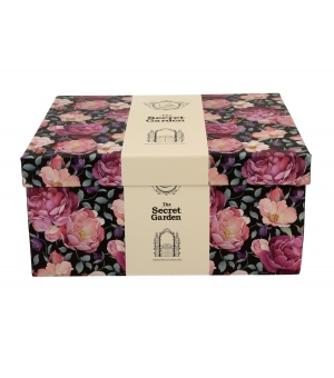 Filiżanki royal ze spodkami komplet 2 szt. SPRING ROSES BLACK