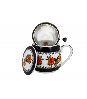 Kubek baryłka z zaparzaczem 430 ml INDIGO 2