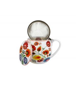 Kubek baryłka z zaparzaczem 430 ml ŁOWICZ (window box)