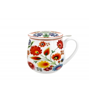 Kubek baryłka z zaparzaczem 430 ml ŁOWICZ (window box)