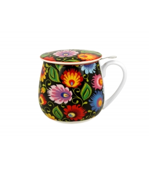Kubek baryłka z zaparzaczem 430 ml ETNIC (window box)