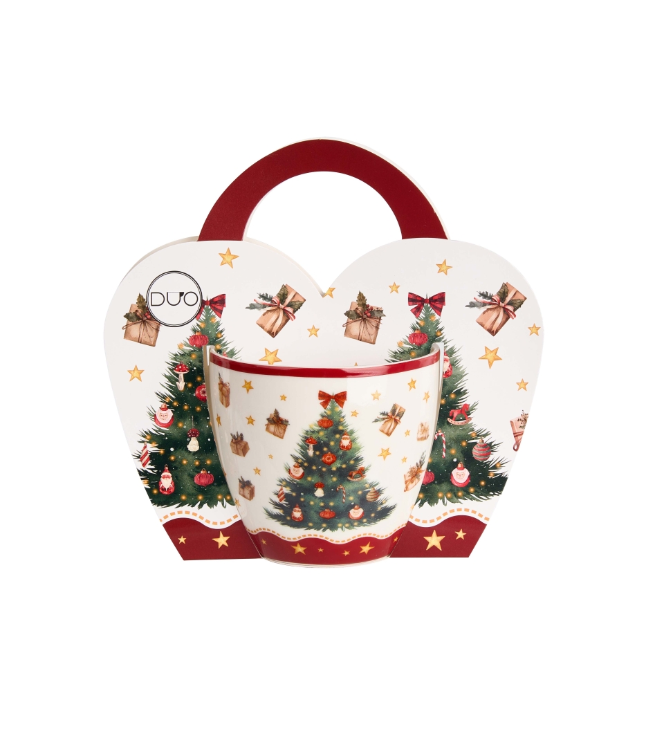 Kubek 460 ml "w koszyczku" CHRISTMAS TREE 3