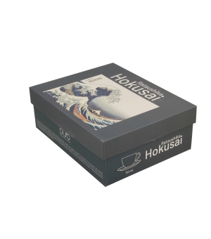 2 filiżanki espresso ze spodkami THE GREAT WAVE inspired by HOKUSAI