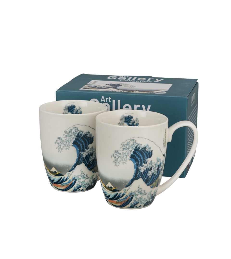 2 kubki classic THE GREAT WAVE inspired by HOKUSAI