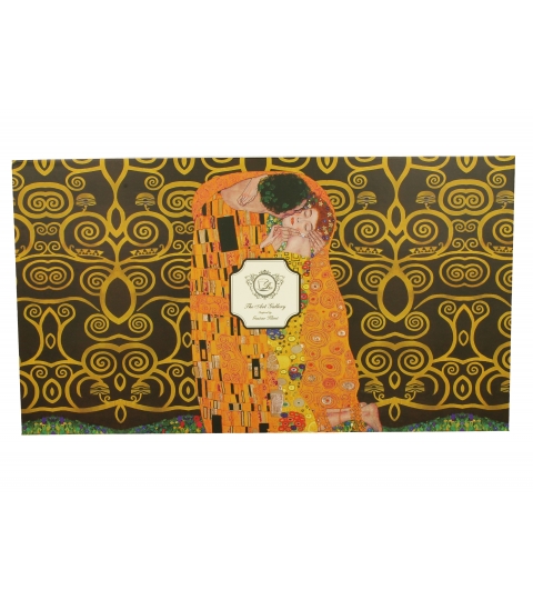 6 filiżanek ze spodkami THE KISS BROWN inspired by Klimt
