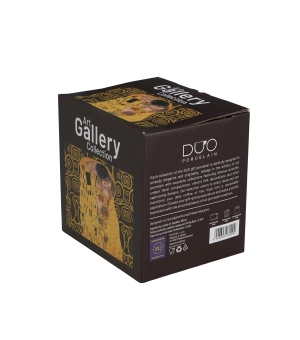 Filiżanka z dzbankiem i spodkiem THE KISS BROWN inspired by Klimt