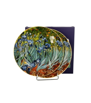 Komplet 2 talerze deserowe IRISES inspired by Van Gogh