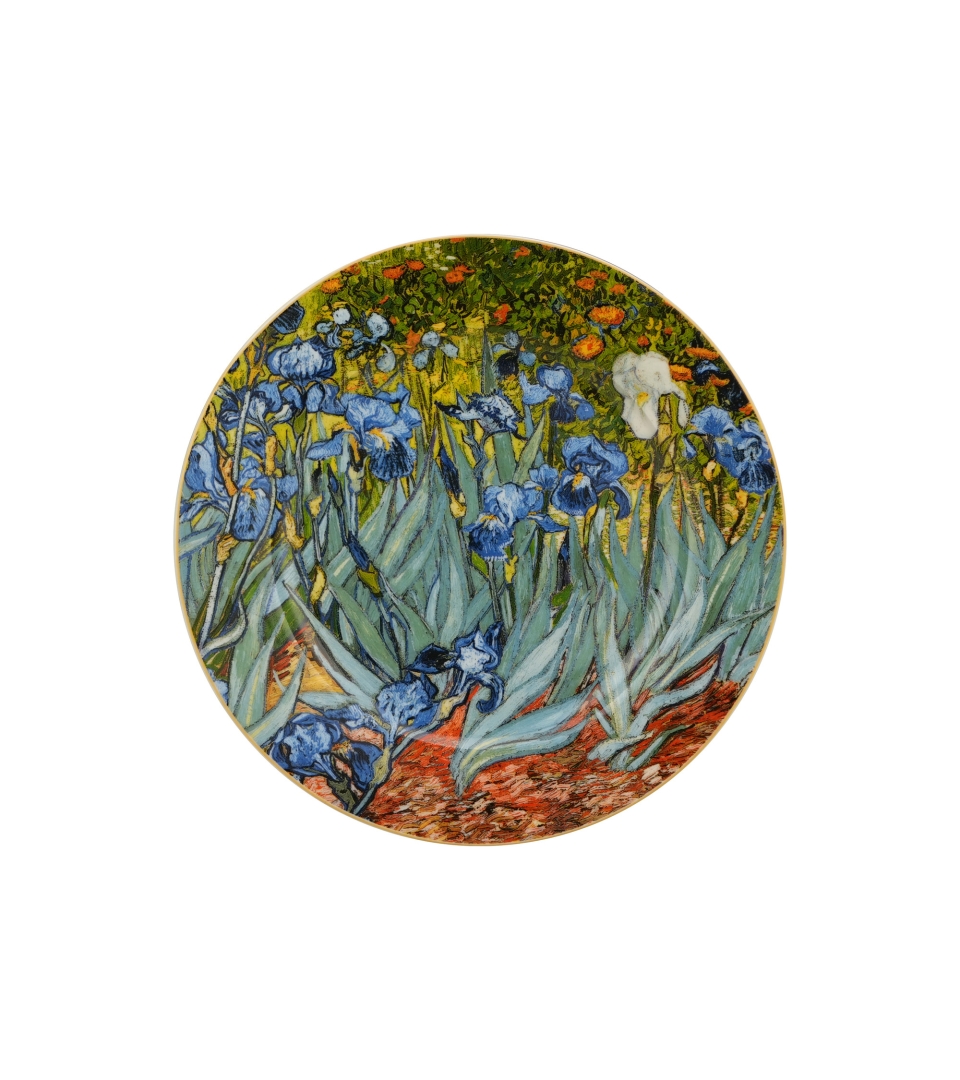 Komplet 2 talerze deserowe IRISES inspired by Van Gogh