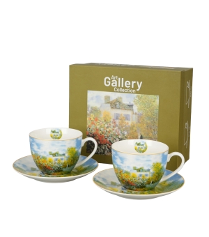 2 filiżanki ze spodkami THE GARDEN AT ARGENTEUIL inspired by Monet