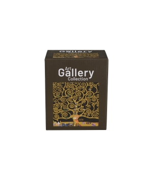 Kubek kwadratowy TREE OF LIFE Brown inspired by Klimt