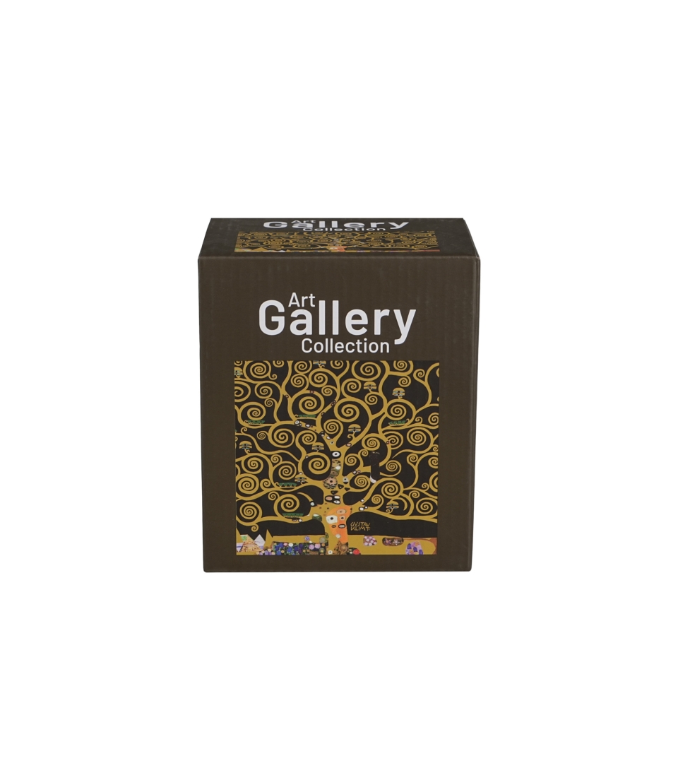 Kubek kwadratowy TREE OF LIFE Brown inspired by Klimt