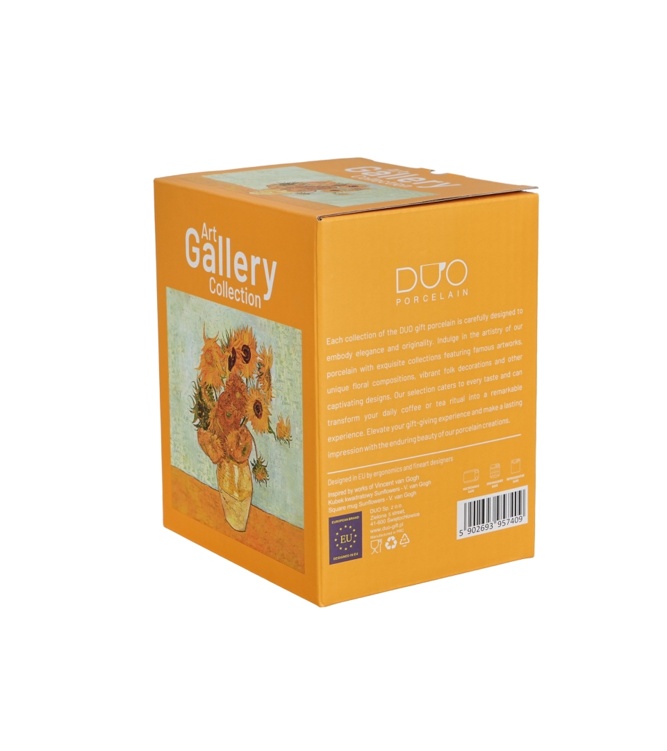 Kubek kwadratowy SUNFLOWERS inspired by Van Gogh