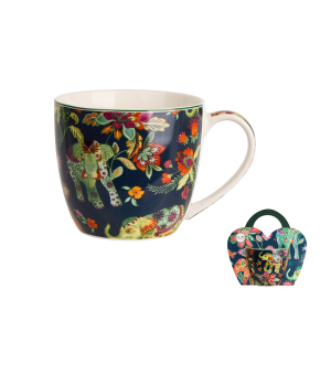 Kubek 460 ml w "koszyczku" ANKUR BLUE