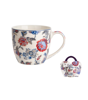 Kubek 460 ml w "koszyczku" SAHAT WHITE