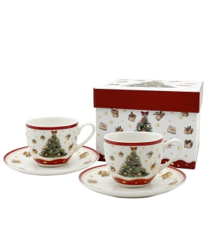 2 filiżanki espresso ze spodkami CHRISTMAS TREE 3