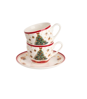 2 filiżanki espresso ze spodkami CHRISTMAS TREE 3