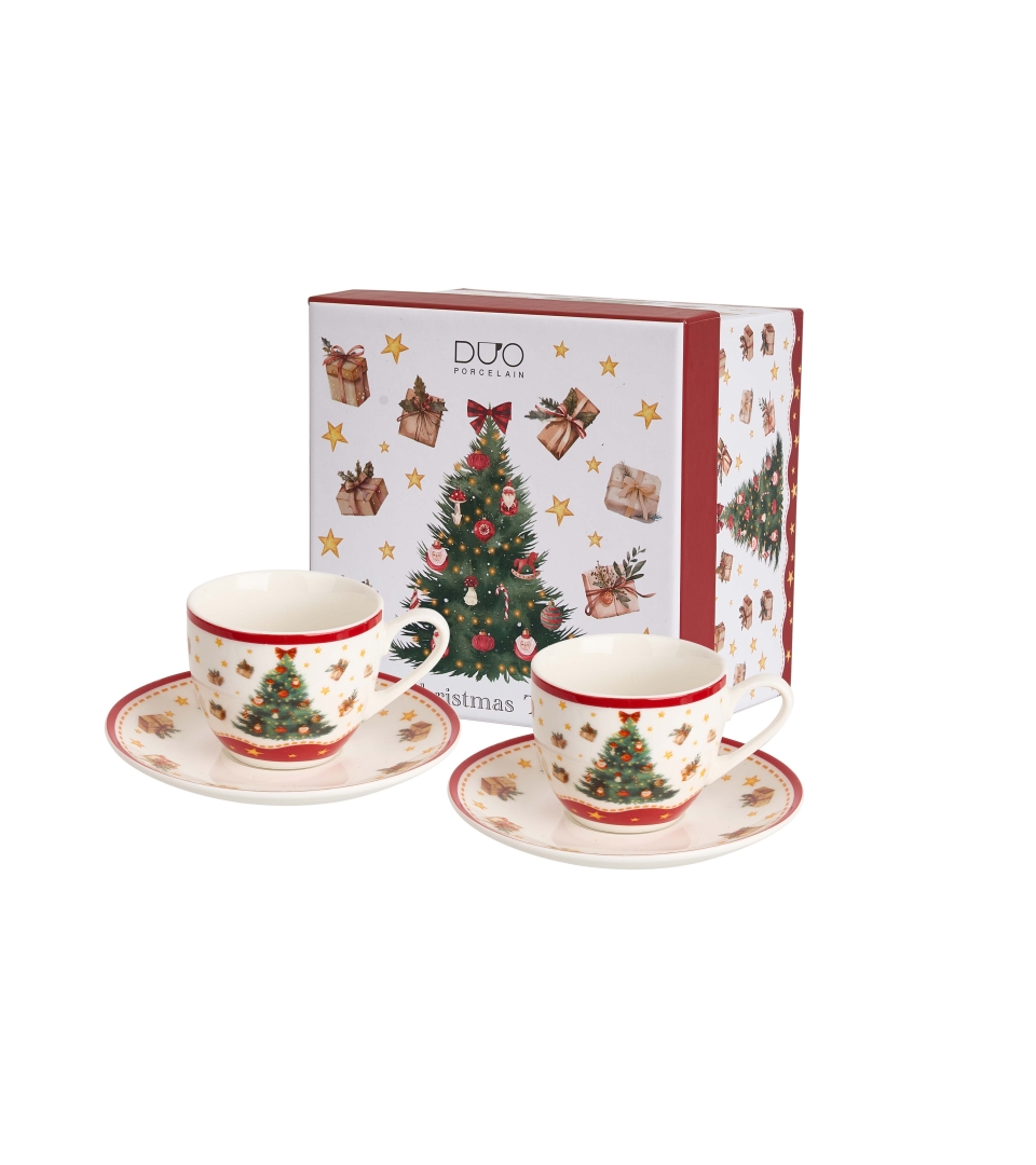 2 filiżanki espresso ze spodkami CHRISTMAS TREE 3