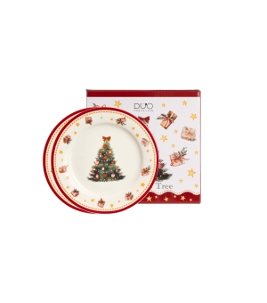 Komplet 2 talerze deserowe CHRISTMAS TREE 3