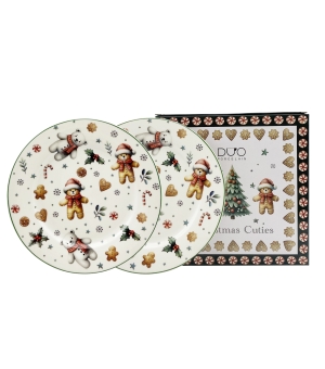 Komplet 2 talerze deserowe CHRISTMAS CUTIES