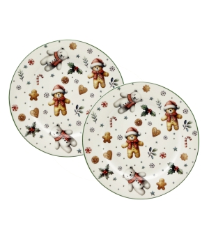 Komplet 2 talerze deserowe CHRISTMAS CUTIES