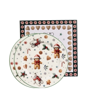 Komplet 2 talerze deserowe CHRISTMAS CUTIES