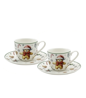 2 filiżanki espresso ze spodkami CHRISTMAS CUTIES