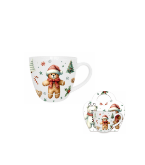 Kubek 460 ml "w koszyczku" CHRISTMAS CUTIES