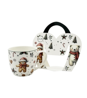 Kubek 460 ml "w koszyczku" CHRISTMAS CUTIES