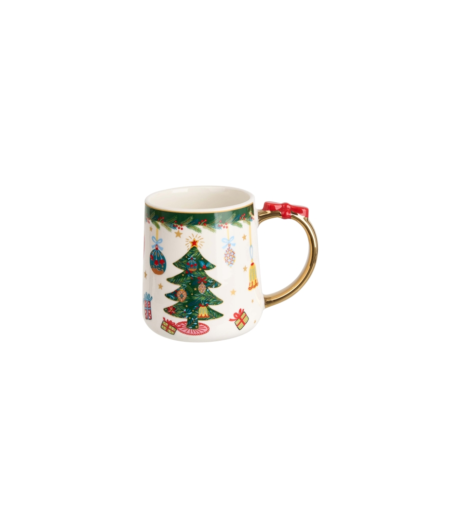 Kubek z kokardką na złotej rączce AROUND CHRISTMAS TREE