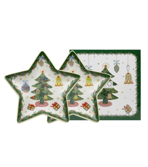 Komplet 2 talerzyki gwiazdka AROUND CHRISTMAS TREE