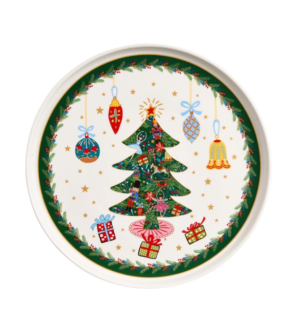 Talerz duży z wysokim brzegiem AROUND CHRISTMAS TREE