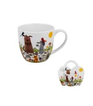 Kubek 460 ml w "koszyczku" Psi Świat PSI PIKNIK