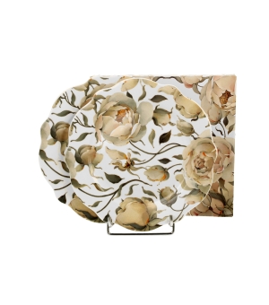 Komplet 2 talerze deserowe ENGLISH ROSES WHITE