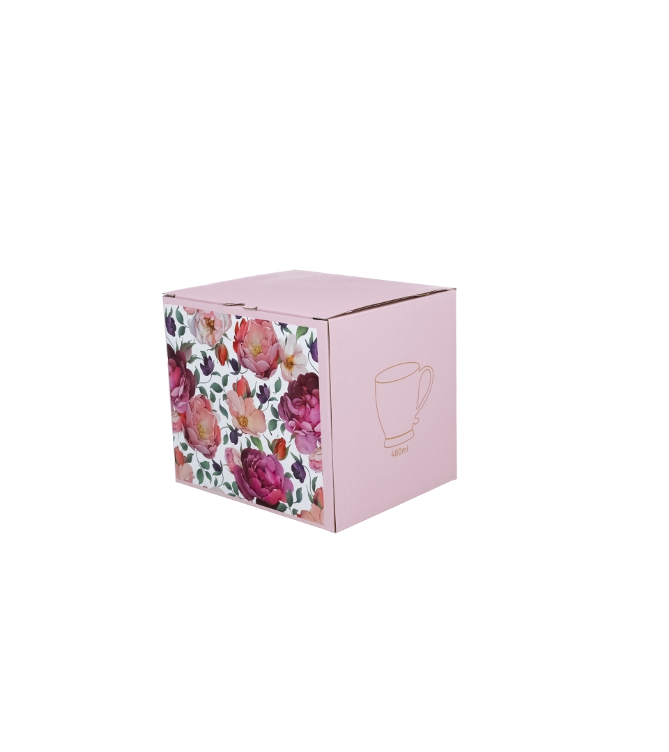 Kubek na stopce SPRING ROSES WHITE