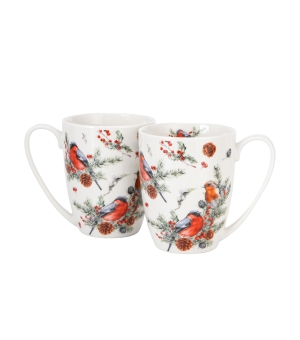 2 kubki classic "opakowanie szuflada" CHRISTMAS BIRDS 1